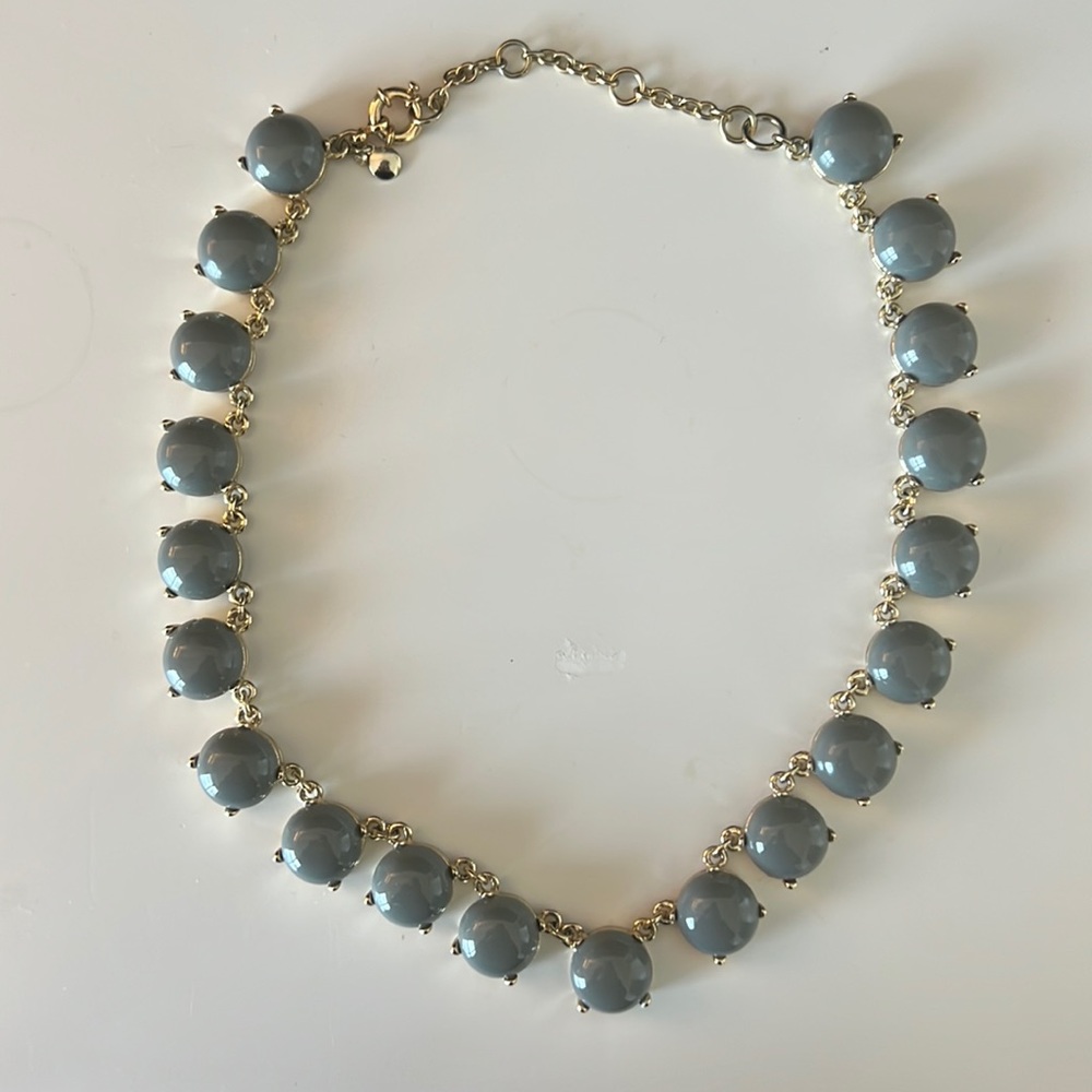 Gray and gold jcrew statement necklace